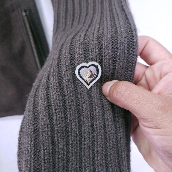 Kuhl Merino Wool Blend Brown Mock Neck Full-Zip Sweater Jacket Zipper Pockets XS - Picture 9 of 14